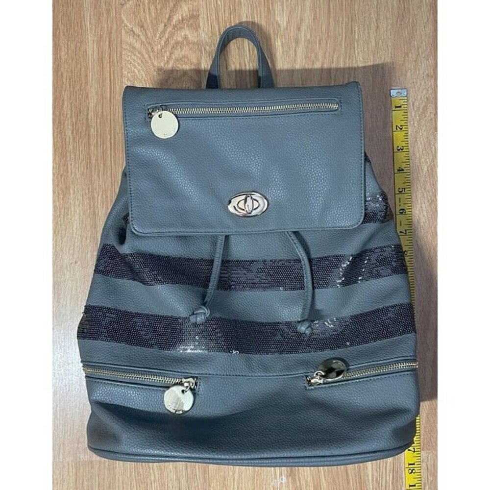 DEUX LUX Backpack GRAY/GOLD ACCENTS